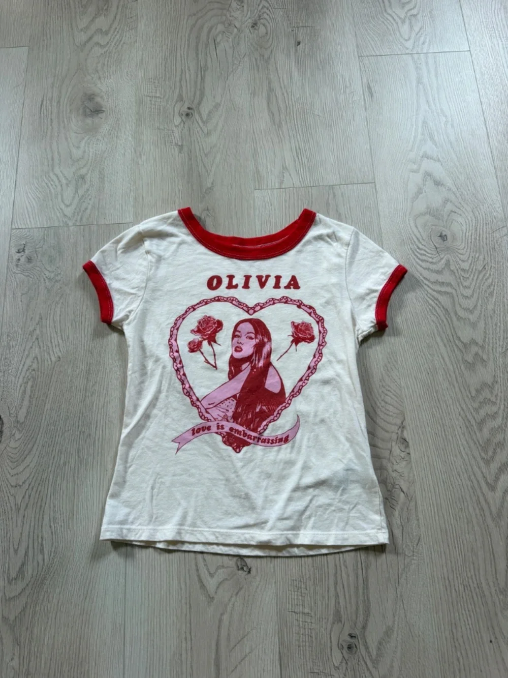 Olivia Rodrigo Fitted Ribbed Ringer Graphic T-Shirt for Girls Sz. L 10-12